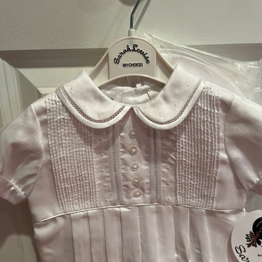 NWT boys christening John John outfit with hat smoke free home